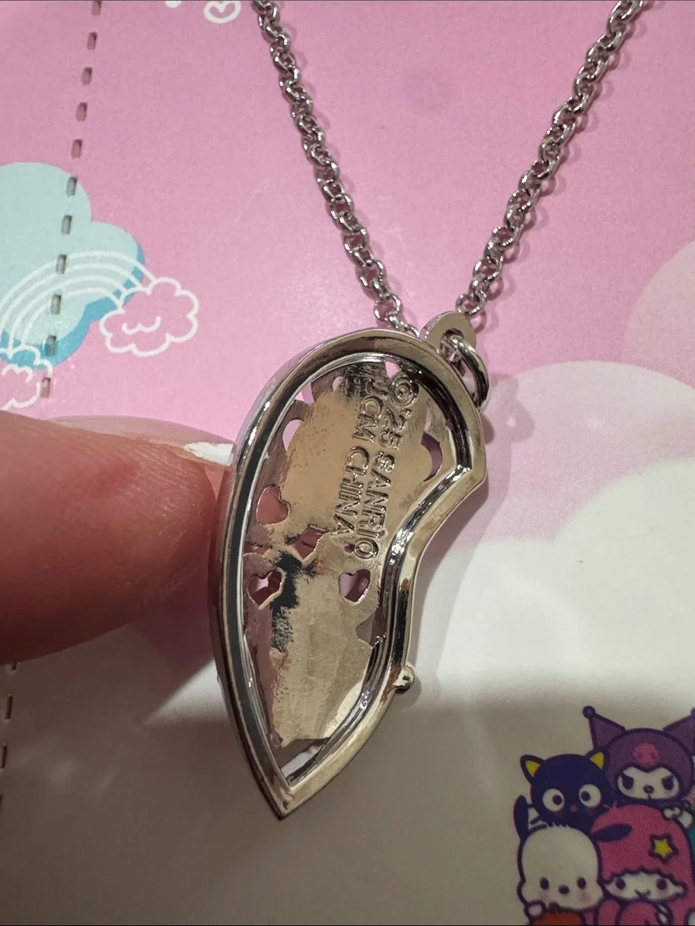Hello Kitty - NEW Split-Heart Pendant Necklace Set of 2